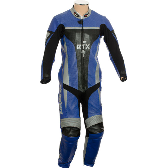 RTX Xtreme Blue One Piece Motorbike Leather Suit