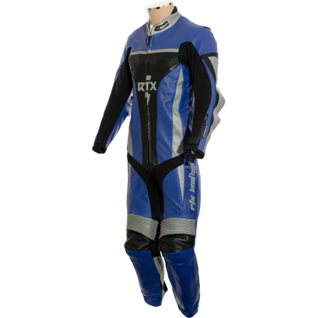 RTX Xtreme Blue One Piece Motorbike Leather Suit