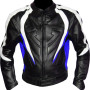 RTX Transformer Blue Leather Motorcycle Jacket