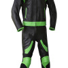 RTX Venom Green & Black Motorcycle Touring 2 Piece Leather Biker Suit