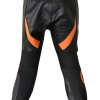 RTX Venom Orange & Black Leather Motorcycle Trouser Pant