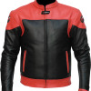 RTX Venom Red Leather Motorcycle Racer Jacket 