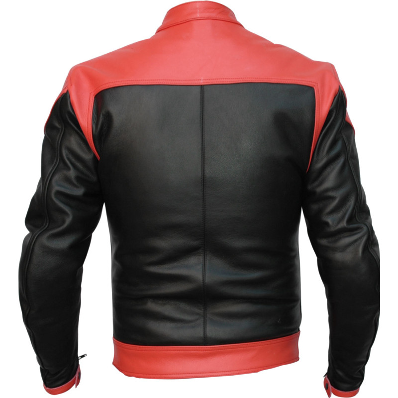 RTX Venom Red Leather Motorcycle Racer Jacket 