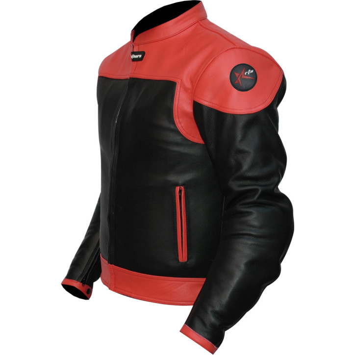RTX Venom Red Leather Motorcycle Racer Jacket 