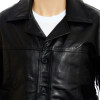 SALE - HITMAN 47 Style Black Soft Casual Leather Jacket - Size L