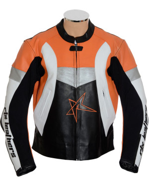 SALE - RTX Violator Repsol Orange Leather Motorcycle Jacket