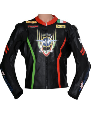 MV Agusta Corse Italia Edition Sports Leather Armoured Biker Jacket