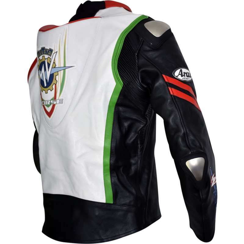 MV Agusta Corse Italia Edition Sports Leather Armoured Biker Jacket