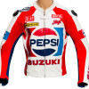 Kevin Shwantz Pepsi SUZUKI Sports Racing Replica Leather Motorcycle Jacket