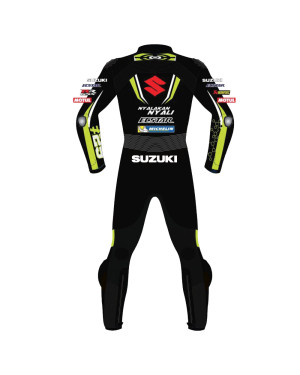 SUZUKI ECSTAR Black MotoGP Biker RACE LEATHERS