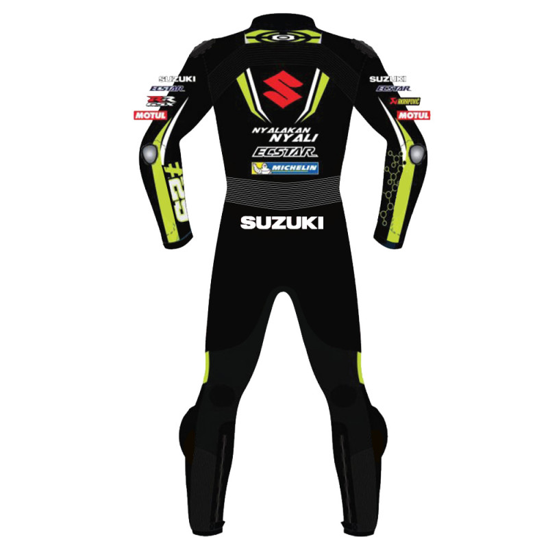 SUZUKI ECSTAR Black MotoGP Biker RACE LEATHERS