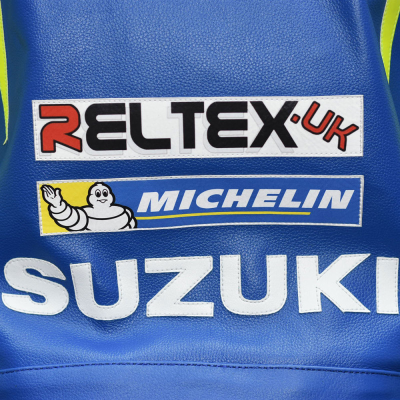 SUZUKI ECSTAR Blue MotoGP Race Replica Leather Motorcycle Suit