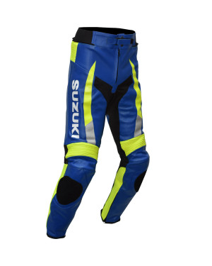 SUZUKI ECSTAR Blue MotoGP Race Replica Leather Motorcycle Suit