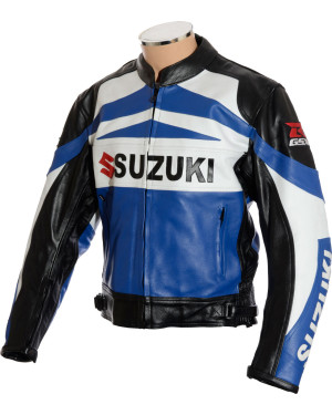 Suzuki GSXR Classic Leather Motorcycle Jacket 