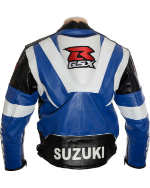 Suzuki GSXR Classic Leather Motorcycle Jacket 