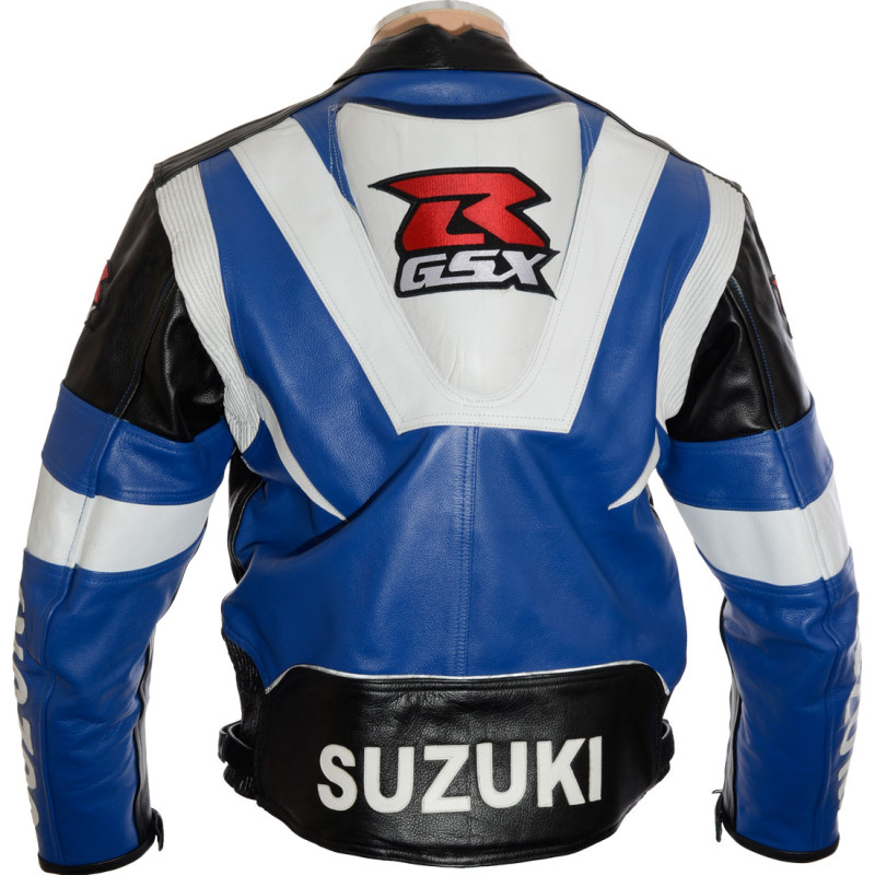 Suzuki GSXR Classic Leather Motorcycle Jacket 