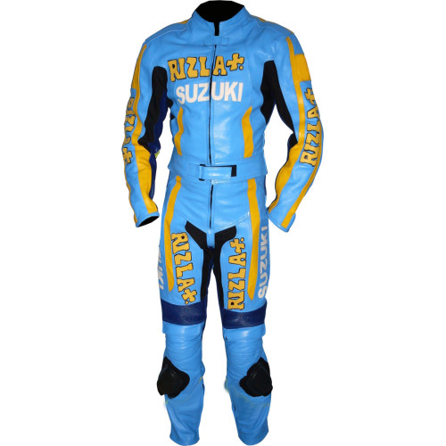 Custom Made SUZUKI Leather Motorcycle Suit