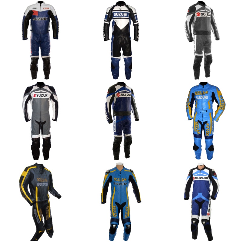 Custom Made SUZUKI Leather Motorcycle Suit