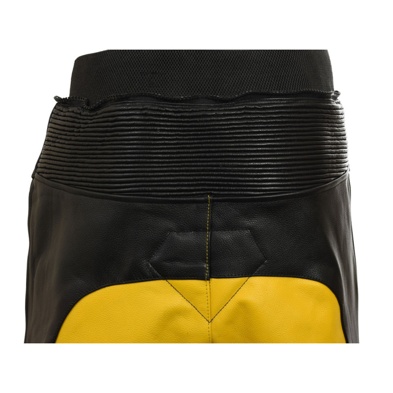 Yamaha Yellow Black Biker Leather Trouser