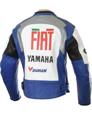 Fiat Yamaha Team MotoGP Leather Motorcycle Jacket 