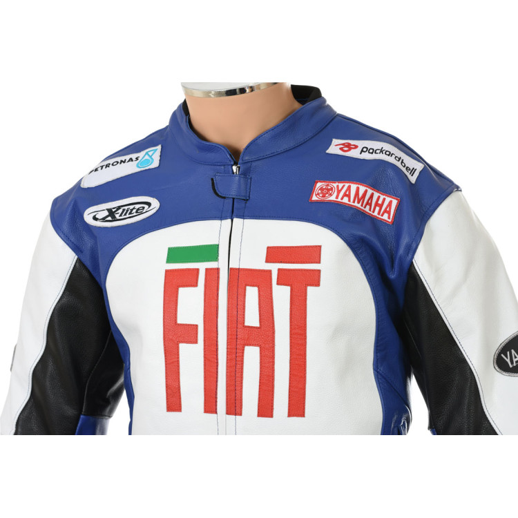 Fiat Yamaha Team MotoGP Leather Motorcycle Jacket 