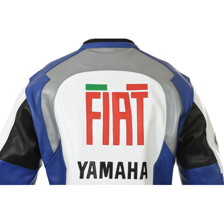 Fiat Yamaha Team MotoGP Leather Motorcycle Jacket 