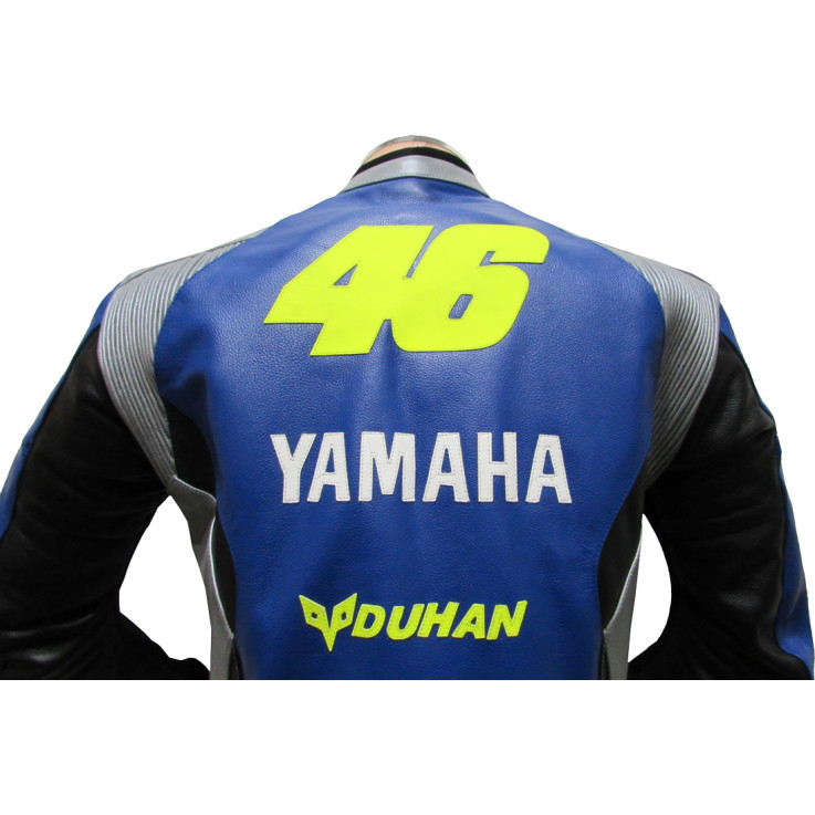 Valentino Rossi 46 Yamaha Blue Leather Biker Jacket
