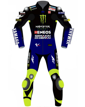 VR46 YAMAHA Monster Energy MotoGP Rossi Replica Biker RACE LEATHERS