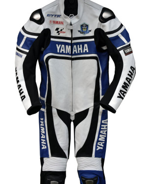 Yamaha WGP Special Anniversary Edition Blue & White One Piece Race Leathers