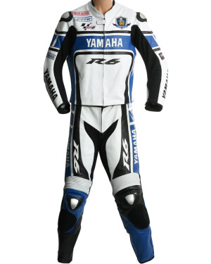 WGP Yamaha R6 50th Anniversary Edition Blue Motorcycle Leather Suit