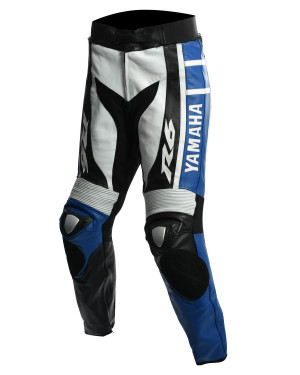 WGP Yamaha R6 50th Anniversary Blue Armoured Leather Motorcycle  Trouser