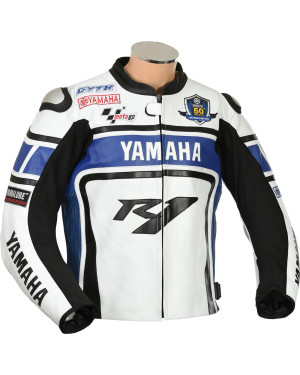 Yamaha R1 WGP Blue Edition Motorcycle Jacket