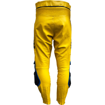 Camel Classic Yellow Leather Motorcycle Trouser Pant
