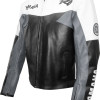 Yamaha R6 Moto Grey Leather Motorcycle Jacket