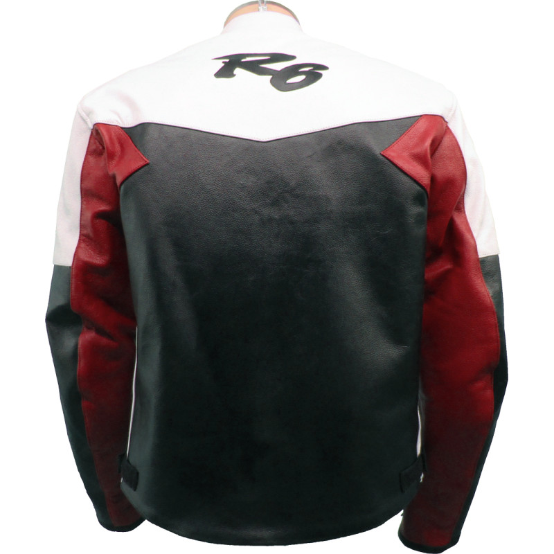 YAMAHA Classic R6 Red Motorcycle Leather Jacket 