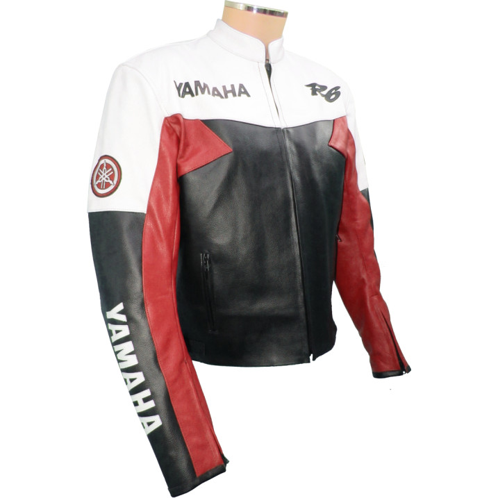 YAMAHA Classic R6 Red Motorcycle Leather Jacket 