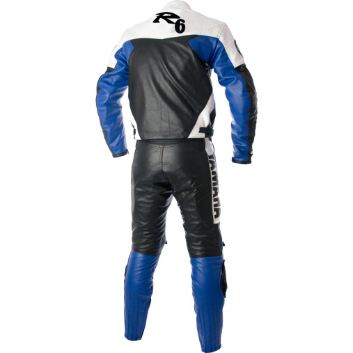 Yamaha R6 Retro Blue Motorbike Leather Suit