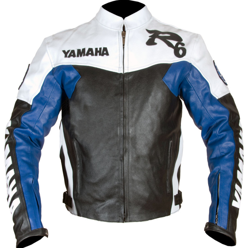 Yamaha R6 Retro Blue Motorbike Leather Suit