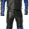 Yamaha BLUE Classic Street Biker Leather Suit