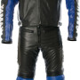 Yamaha BLUE Classic Street Biker Leather Suit
