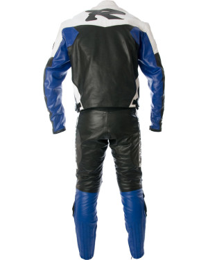 Yamaha BLUE Classic Street Biker Leather Suit