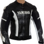 Yamaha Speedblock Black Leather Biker Jacket