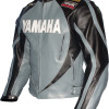 Yamaha SPIKE Grey Leather Motorcycle Jacket
