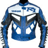 Yamaha YZF R1 Blue Classic Leather Biker Jacket