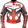 Yamaha R1 Red Classic Leather Biker Jacket