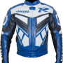 Yamaha Classic Blue Motorcycle Leather Jacket 