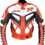 Yamaha Classic Red Leather Motorcycle Jacket