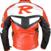 Yamaha Classic Red Leather Motorcycle Jacket