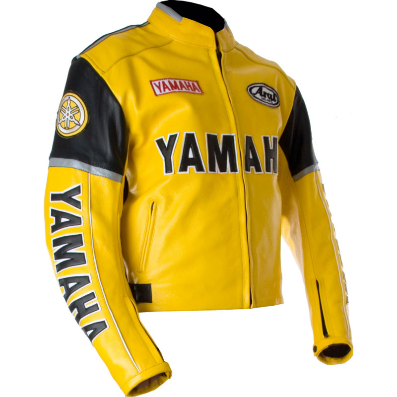 Yamaha Classic Yellow Leather Motorcycle Suit