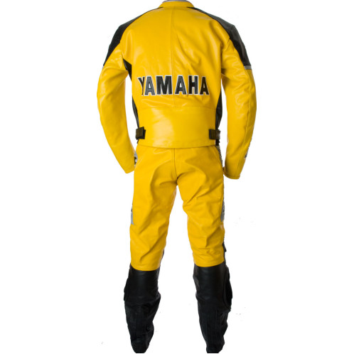 Yamaha Classic Yellow Leather Motorcycle Suit